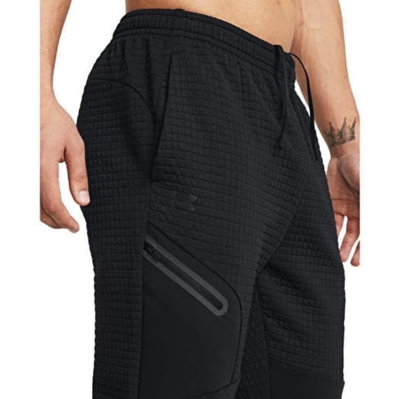 Under Armour Unstoppable Fleece Grid Joggers Men’s Size Small Black 1386544-001